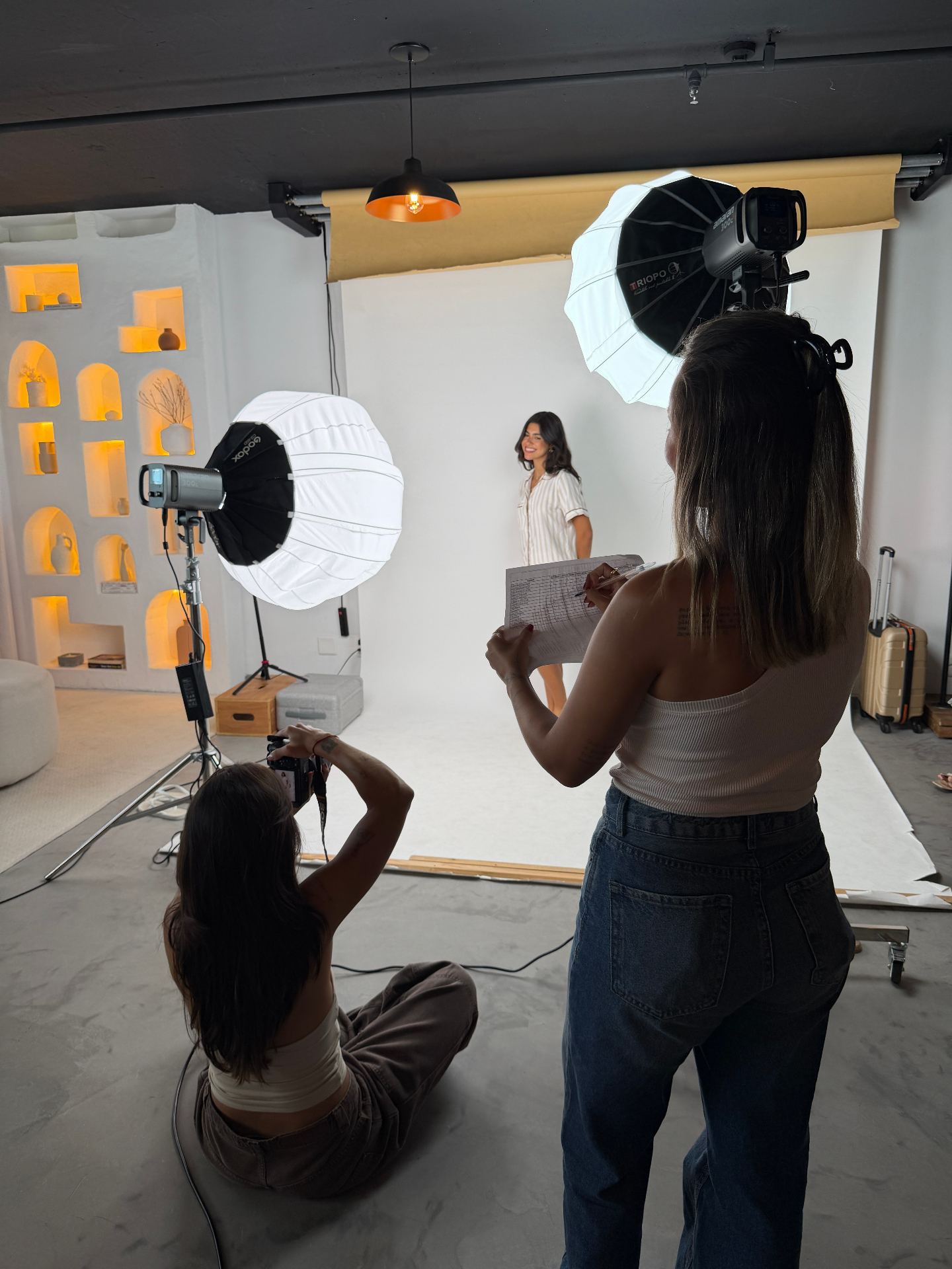 Bastidores de produção da Liss Digital em estúdio